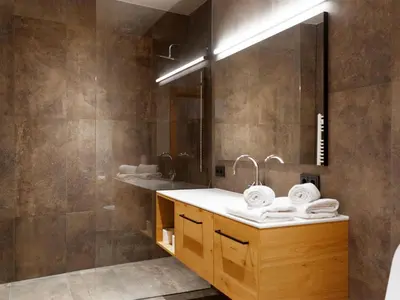Ein Badezimmer in der Unterkunft Wohnung in Schröcken bei Ski Arlberg