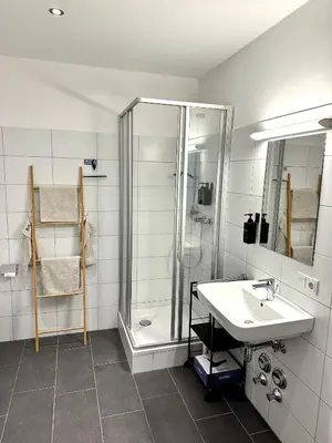 Ein Badezimmer in der Unterkunft Wohnen deluxe mit Pfänderblick