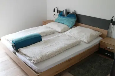 Ein Bett oder Betten in einem Zimmer der Unterkunft Haus Abendrot