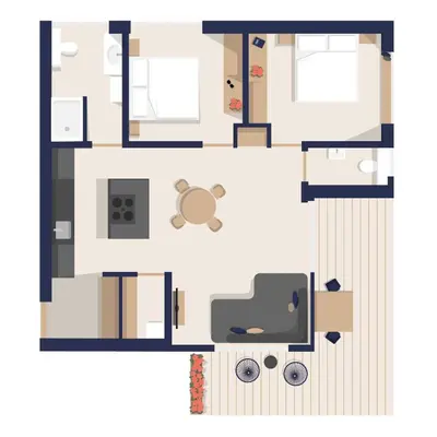 Grundriss der Unterkunft Luxusappartement hôamele - Ferienwohnung mit Genuss
