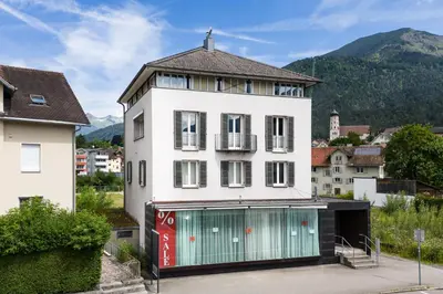 Ein allgemeiner Bergblick oder ein Berglick von der Ferienwohnung aus