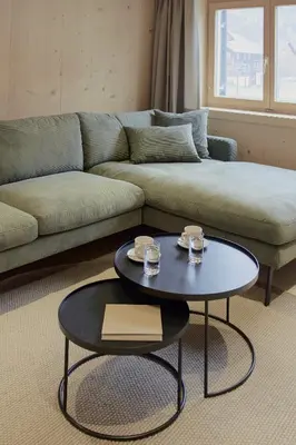 Ein Sitzbereich in der Unterkunft Ferienhaus Mell Aroma