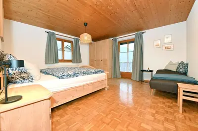 Ein Bett oder Betten in einem Zimmer der Unterkunft Ferienhof Kopf