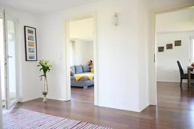 Ein Bett oder Betten in einem Zimmer der Unterkunft Naturidyll am See