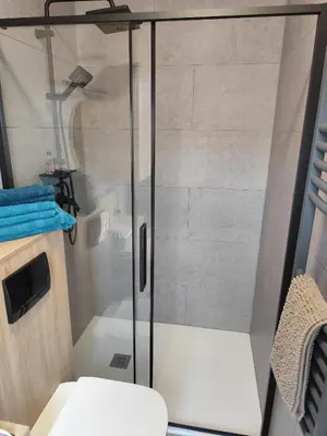 Ein Badezimmer in der Unterkunft Little Tiny Village Haus 4