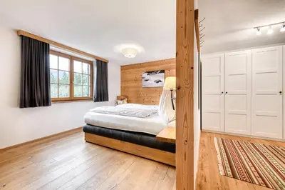 Ein Bett oder Betten in einem Zimmer der Unterkunft Chalet Tschengla