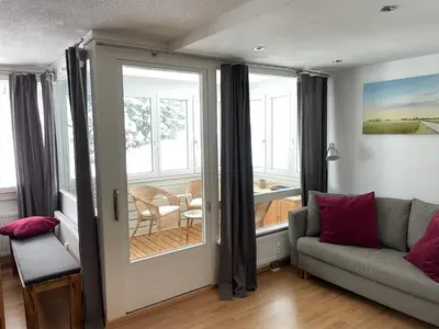 Ein Sitzbereich in der Unterkunft Appartement Sonnherzl