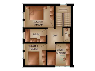 Grundriss der Unterkunft h AU sblick Comfortable holiday residence