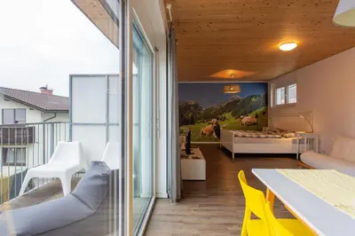 Küche/Küchenzeile in der Unterkunft FLEXhome your central, calm and cosy place in Dornbirn