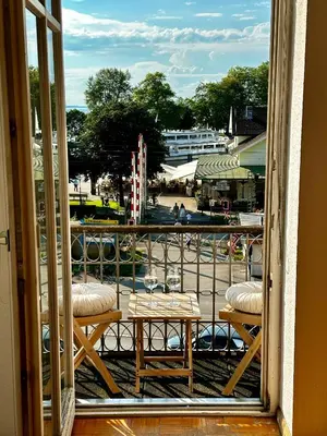 Blick auf einen Fluss in der Nähe der Ferienwohnung