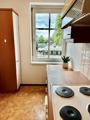 Küche/Küchenzeile in der Unterkunft Ferienwohnung mit Balkon und Seeblick