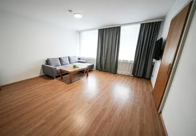 Ein Sitzbereich in der Unterkunft Bodensee Apartments