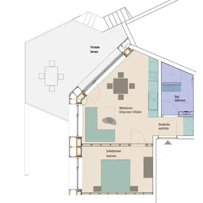 Grundriss der Unterkunft Walsergrat Appartements