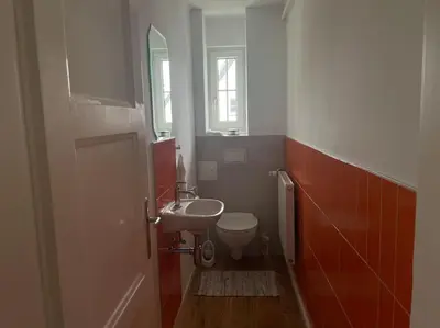 Ein Badezimmer in der Unterkunft Dachwohnung im Villenviertel