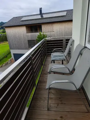 Ein Balkon oder eine Terrasse in der Unterkunft Ferienwohnung Marianne