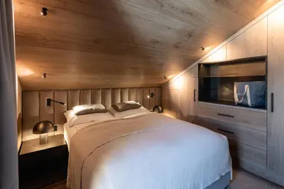 Ein Bett oder Betten in einem Zimmer der Unterkunft Bergmähder - Alpine Residence