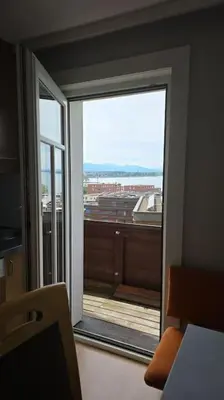 Ein Bett oder Betten in einem Zimmer der Unterkunft Lakeview Apartment Bregenz Bodensee