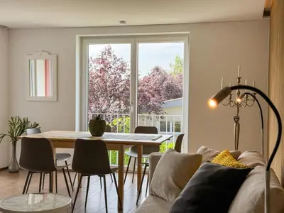 Ein Sitzbereich in der Unterkunft Ferienwohnung 
