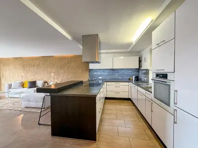 Küche/Küchenzeile in der Unterkunft Ferienwohnung 