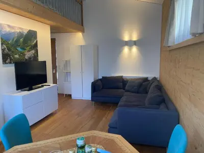 Ein Sitzbereich in der Unterkunft Davenna Loft
