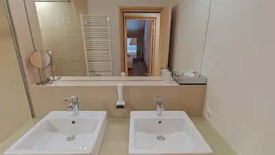 Ein Badezimmer in der Unterkunft alpen select apartments Kleinwalsertal