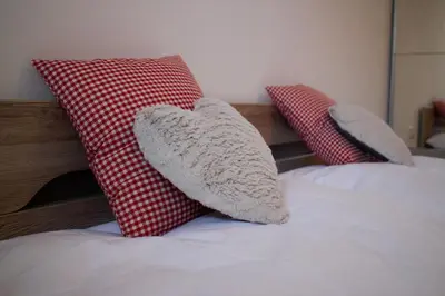 Ein Bett oder Betten in einem Zimmer der Unterkunft Monika-Mellau Appartements