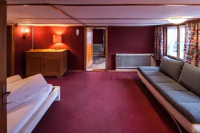 Ein Sitzbereich in der Unterkunft Alps Romantik