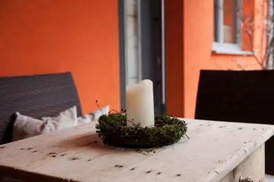Ein Sitzbereich in der Unterkunft Appartement Sonnenhalb
