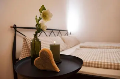 Ein Bett oder Betten in einem Zimmer der Unterkunft Appartement Sonnenhalb