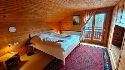 Ein Bett oder Betten in einem Zimmer der Unterkunft Ferienhaus Aida