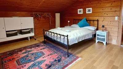 Ein Bett oder Betten in einem Zimmer der Unterkunft Ferienhaus Aida