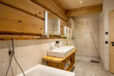 Ein Badezimmer in der Unterkunft Naturzeithof