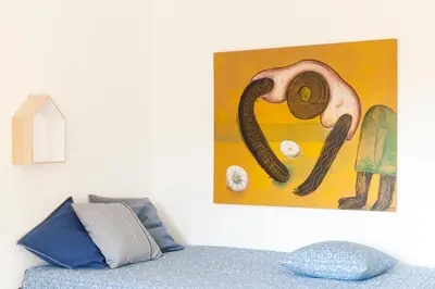 Ein Bett oder Betten in einem Zimmer der Unterkunft 4Stubenhaus