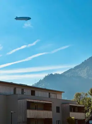 Ein allgemeiner Bergblick oder ein Berglick von der Ferienwohnung aus