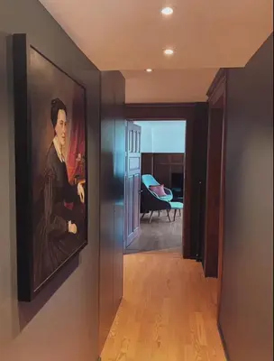 Ein Sitzbereich in der Unterkunft Boutique Apartments Bezau