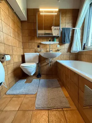 Ein Badezimmer in der Unterkunft BergNest Brandnertal
