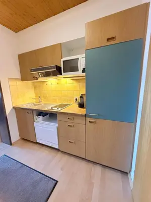 Küche/Küchenzeile in der Unterkunft BergNest Brandnertal
