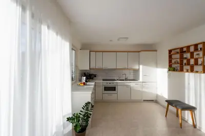 Küche/Küchenzeile in der Unterkunft Ferien im Paradies - Wohnung Vera