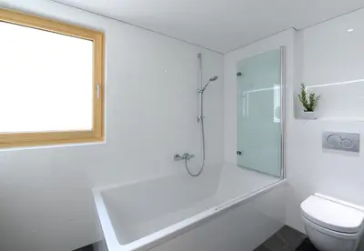 Ein Badezimmer in der Unterkunft Appartement Rothornblick