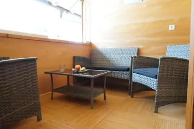 Ein Sitzbereich in der Unterkunft Haus Schwendinger