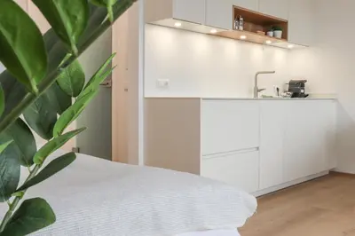 Küche/Küchenzeile in der Unterkunft Säntisblick Apartment