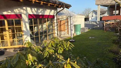 Ein Garten an der Unterkunft Familienparadies 87m2 - Haushälfte mit Garten