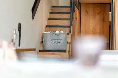 Ein Bett oder Betten in einem Zimmer der Unterkunft Design-Chalet with Garden, Pool, Spa & Restaurant