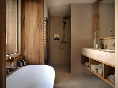 Ein Badezimmer in der Unterkunft Sandhof Apartments