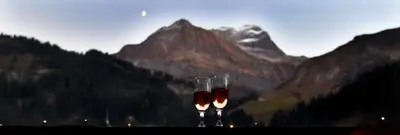 Ein allgemeiner Bergblick oder ein Berglick von der Ferienwohnung aus