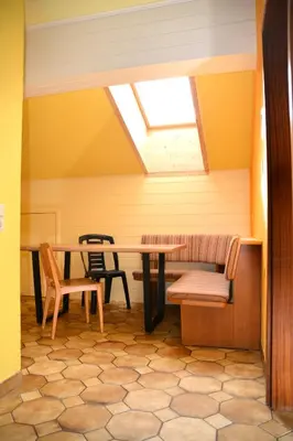Ein Sitzbereich in der Unterkunft Ferienwohnung Ziersch