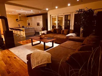Ein Sitzbereich in der Unterkunft Loft 4-room