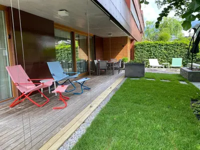 Ein Garten an der Unterkunft Lebensfreude