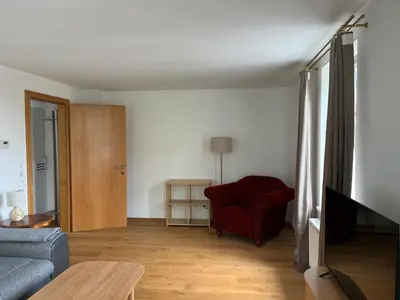 Ein Sitzbereich in der Unterkunft Schiller's Lakeside
