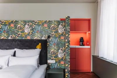 Ein Bett oder Betten in einem Zimmer der Unterkunft Studio 17 Bregenz
